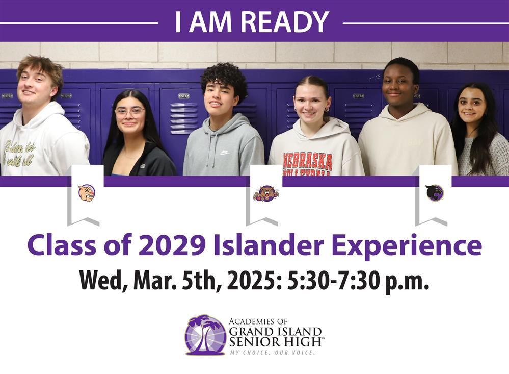 GISH Extravaganza infographic with smiling students promoting the event on March 5th.
